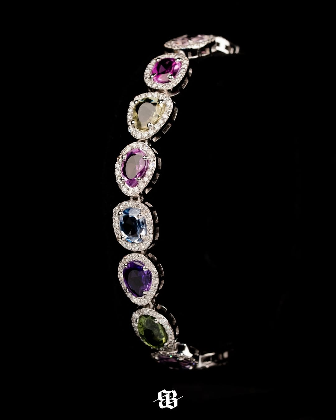 Royal Rose Cut Sapphires Bracelet