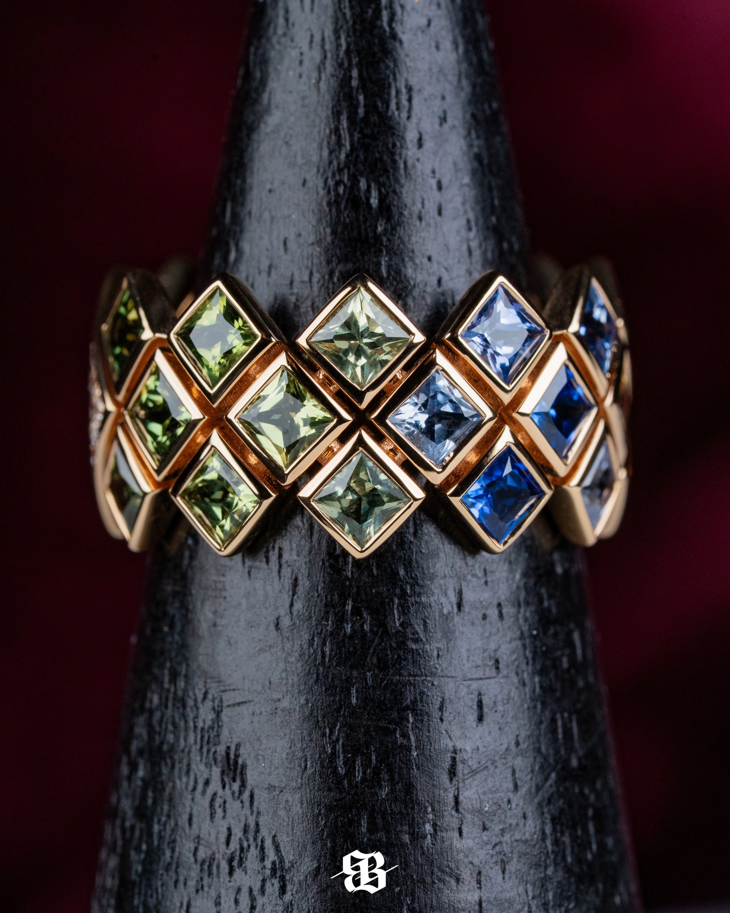 Square Sapphires Ring
