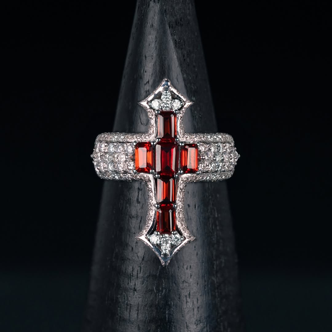 Bernini's Signature Red Cross Ring