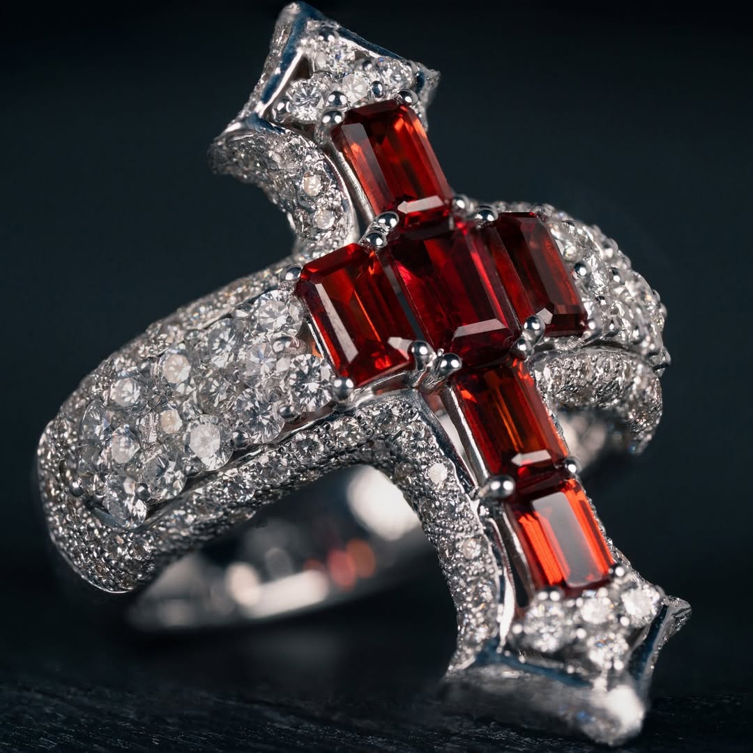 Bernini's Signature Red Cross Ring