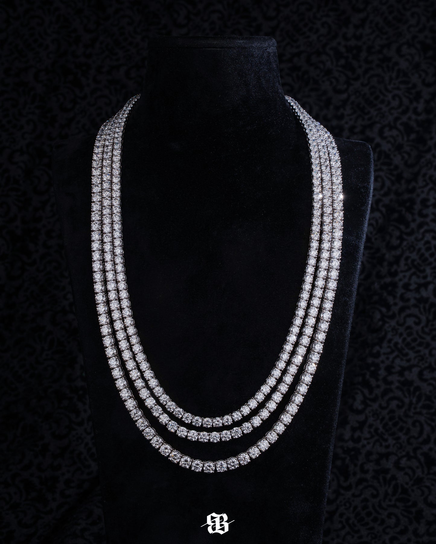 Triple Tennis Necklace
