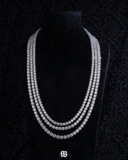 Triple Tennis Necklace