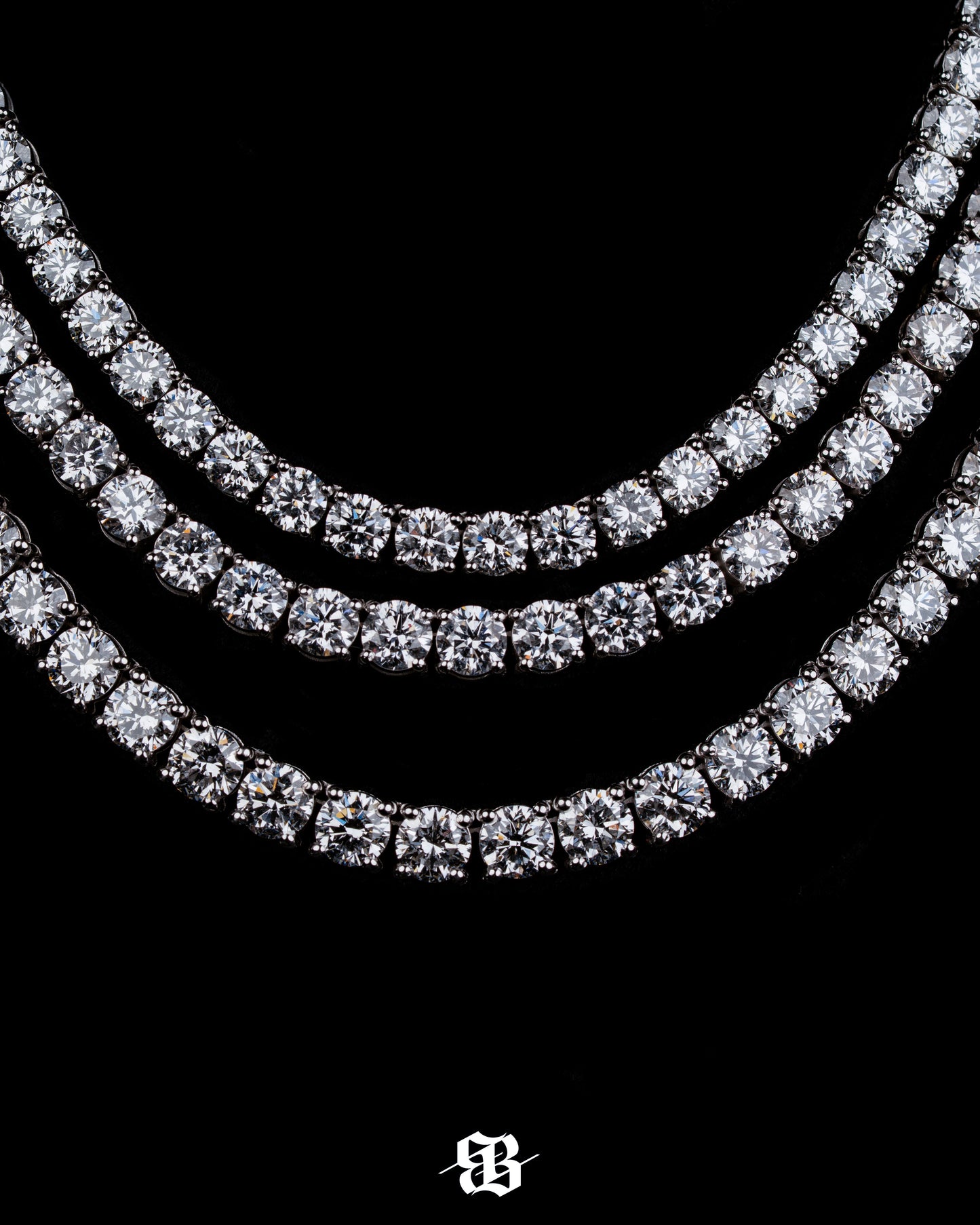 Triple Tennis Necklace