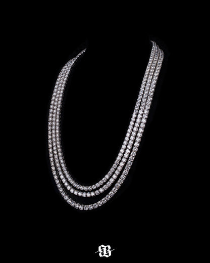Triple Tennis Necklace