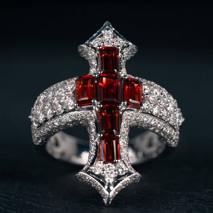 Bernini's Signature Red Cross Ring