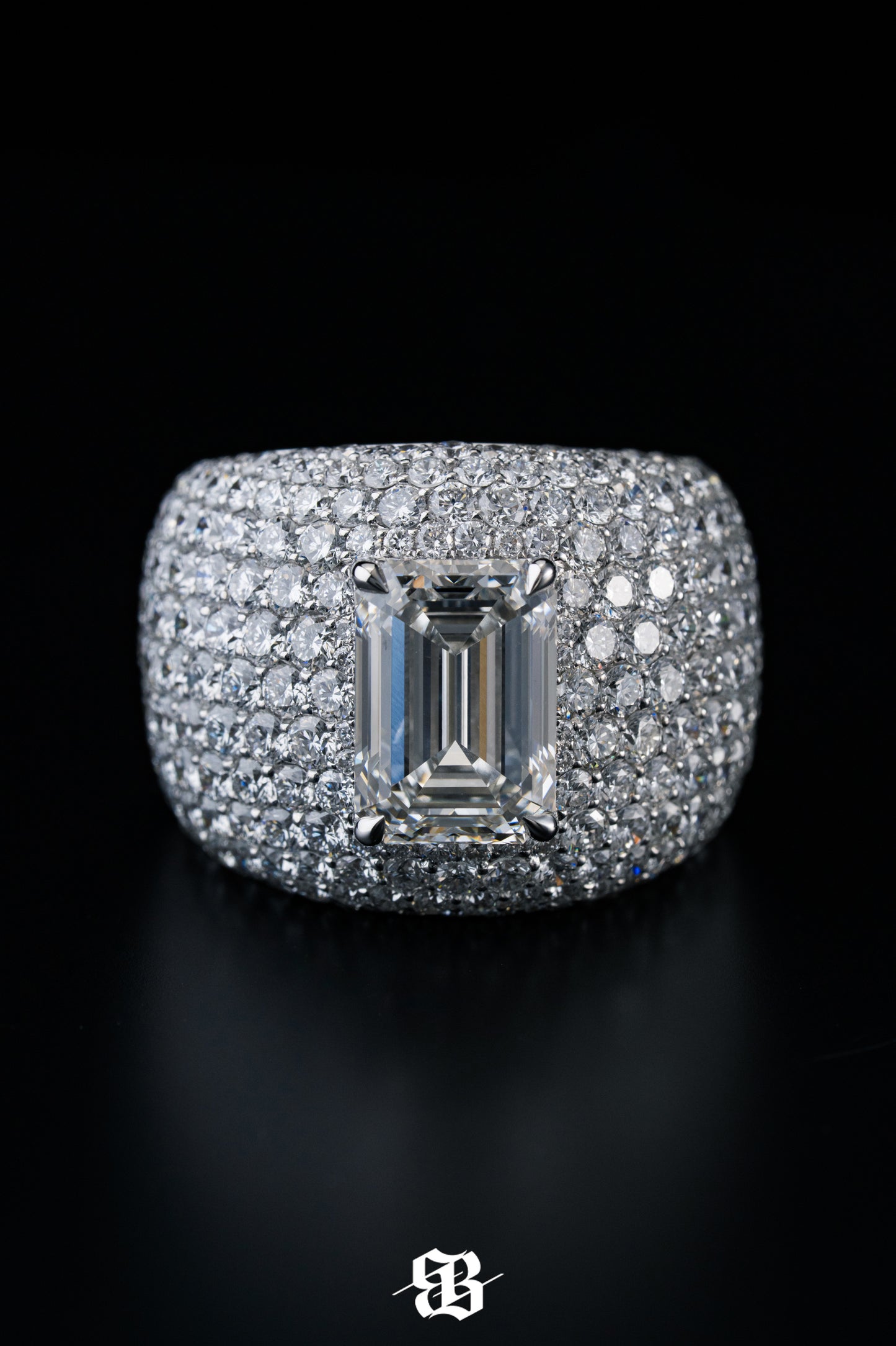 Royal Emerald Pavè Ring