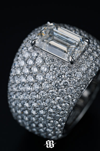 Royal Emerald Pavè Ring