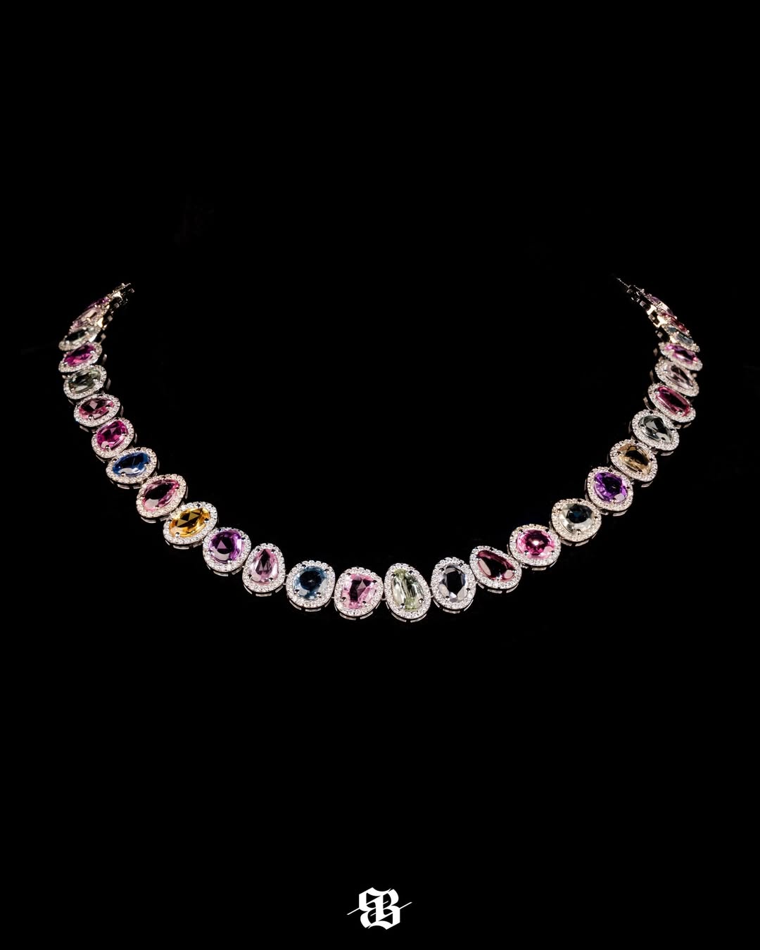 Royal Rose Cut Sapphires Necklace