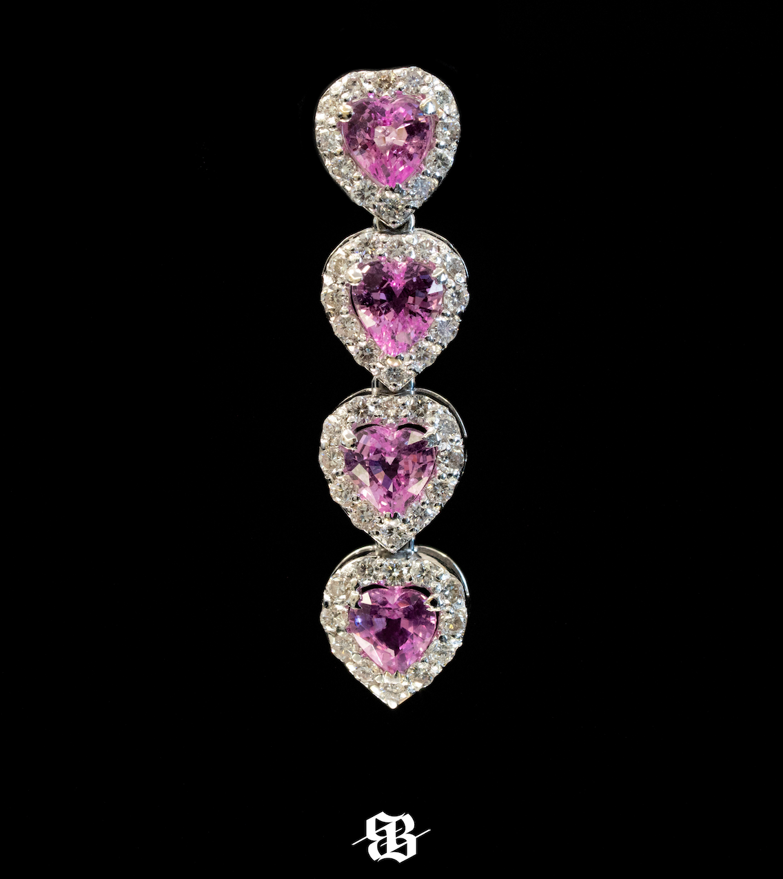 Royal Pink Sapphires Earrings