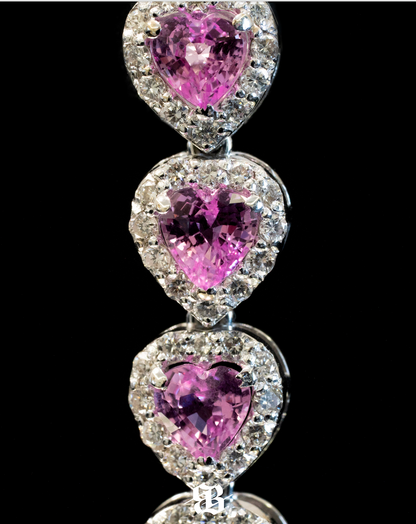 Royal Pink Sapphires Earrings