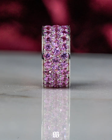 Purple Sapphires Wedding Band