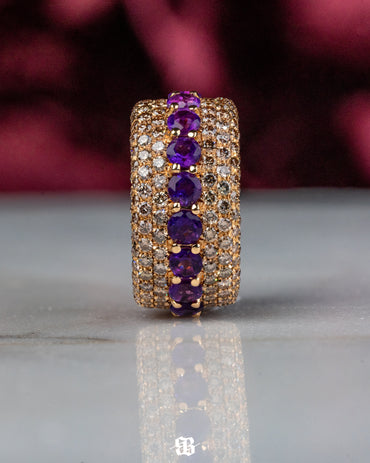 Violet Sapphires Wedding Band