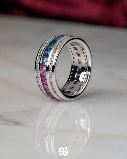 Rainbow Princess Sapphires Ring