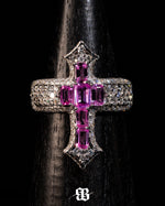 Bernini's Signature Rhodolites Cross Ring