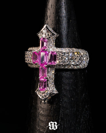 Bernini's Signature Rhodolites Cross Ring