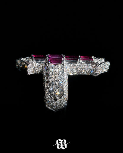 Bernini's Signature Rhodolites Cross Ring