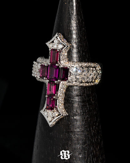 Bernini's Signature Rhodolites Cross Ring