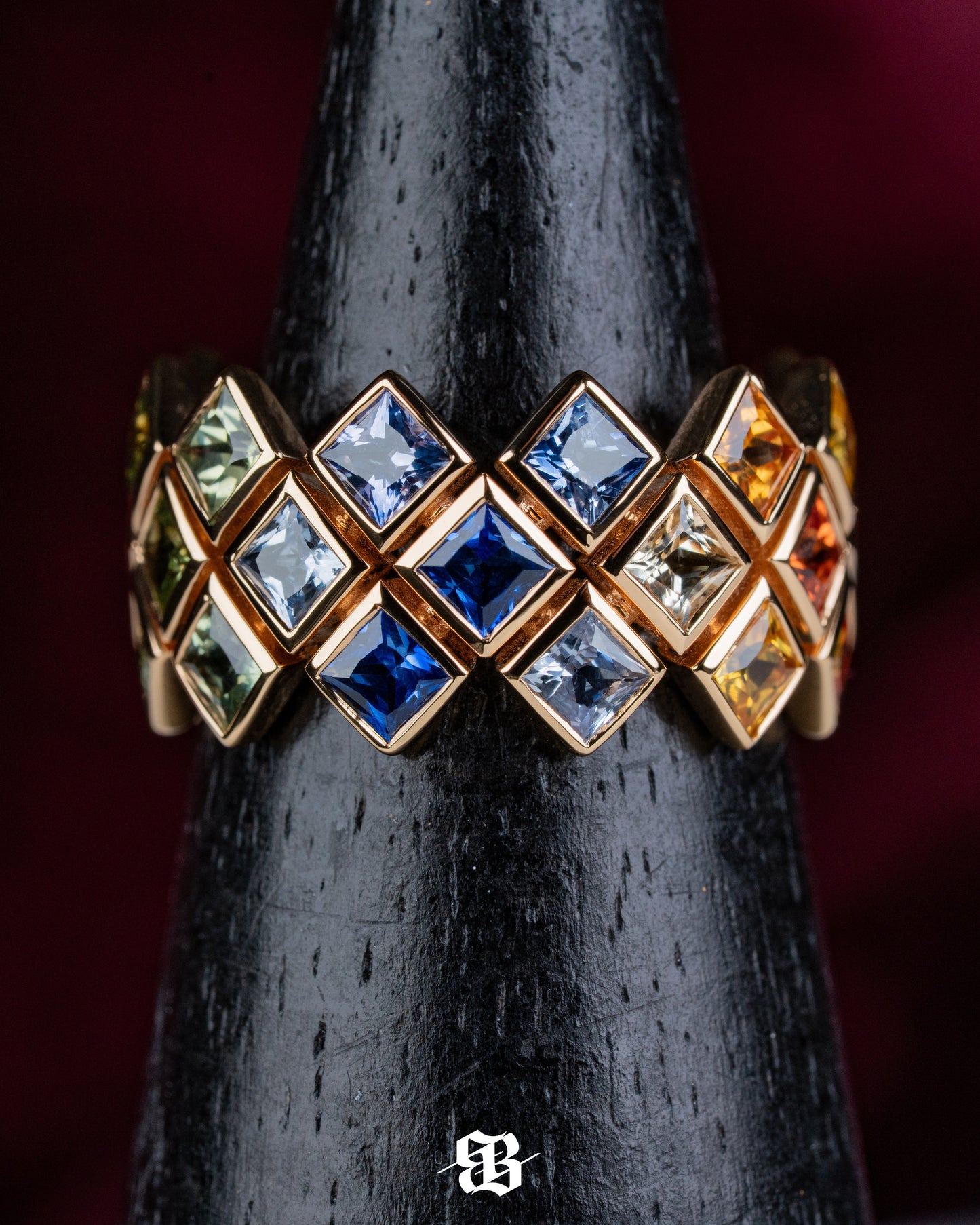 Square Sapphires Ring