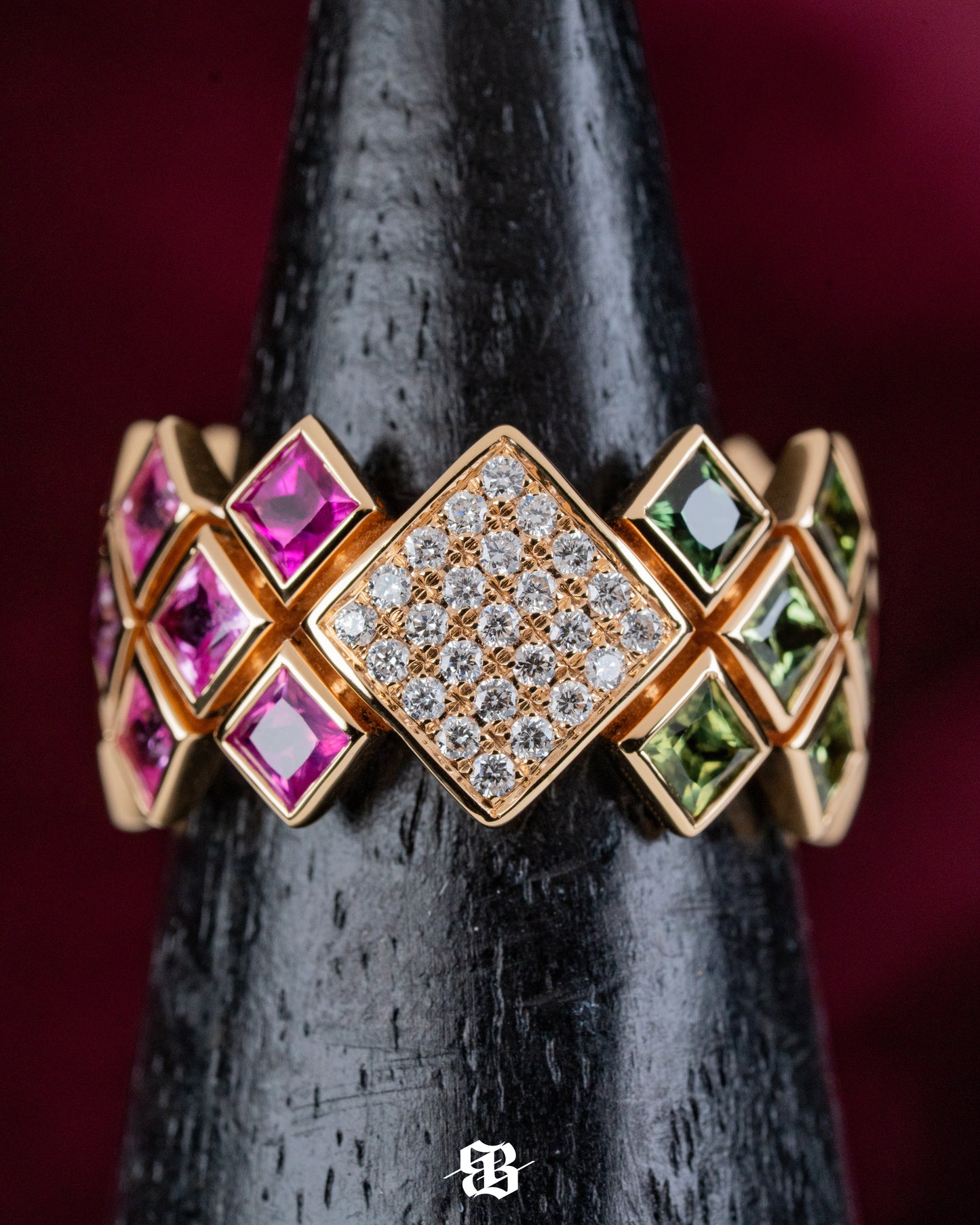 Square Sapphires Ring