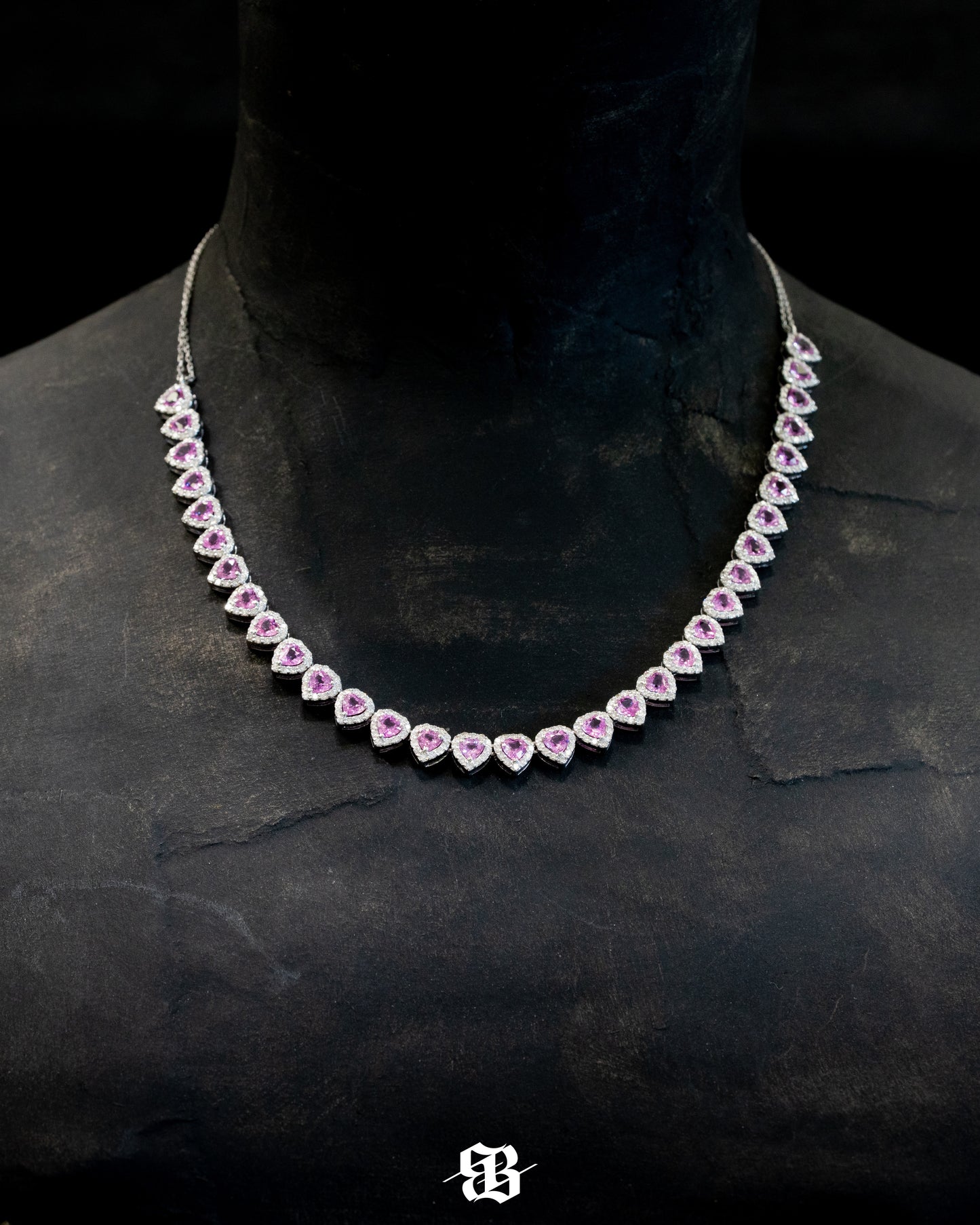Royal Pink Sapphires Necklace