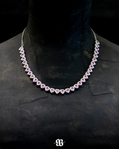 Royal Pink Sapphires Necklace