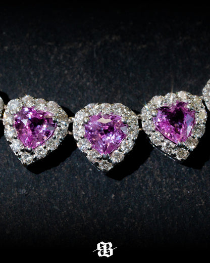 Royal Pink Sapphires Necklace