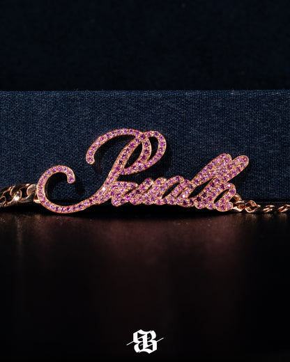 Customisable Pink Sapphires Bracelet