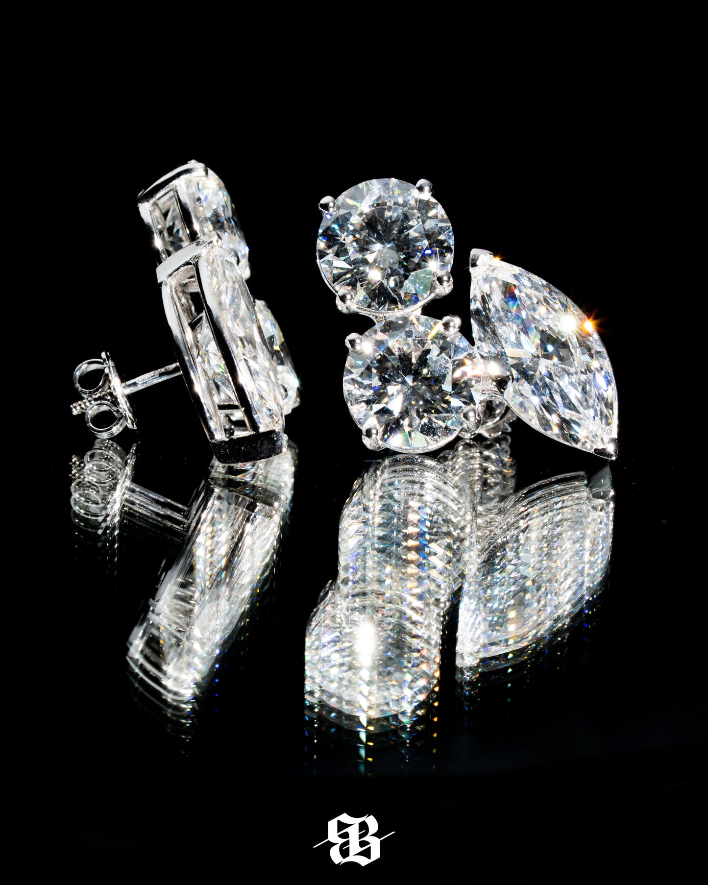 Round Drop Earrings