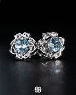 Bernini Signature Crown Of Thorns Acquamarine Earrings