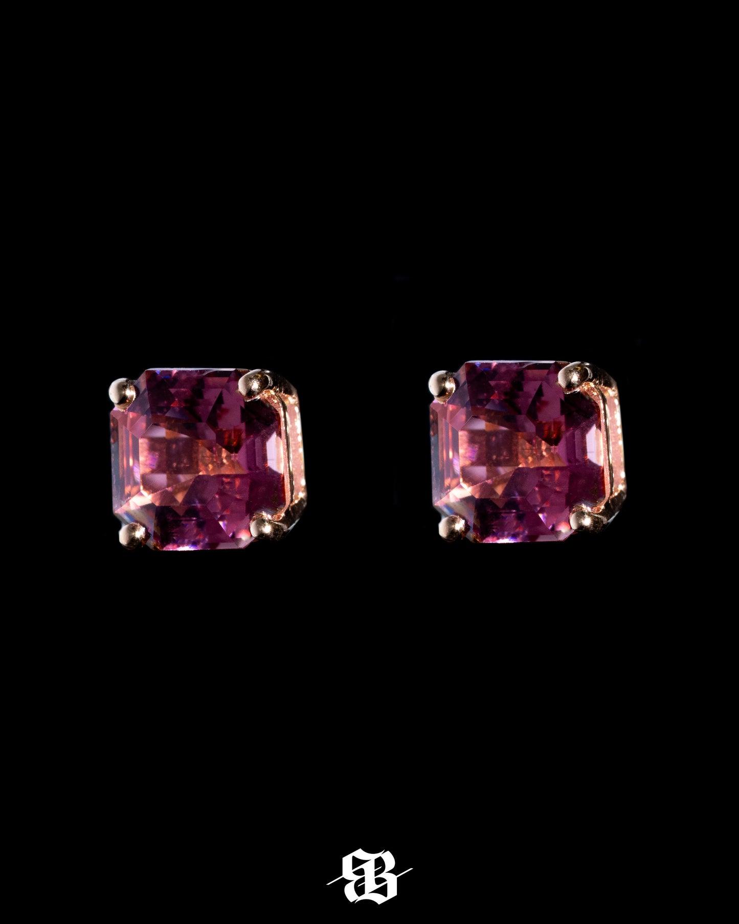 Purple Rhodolites Earrings