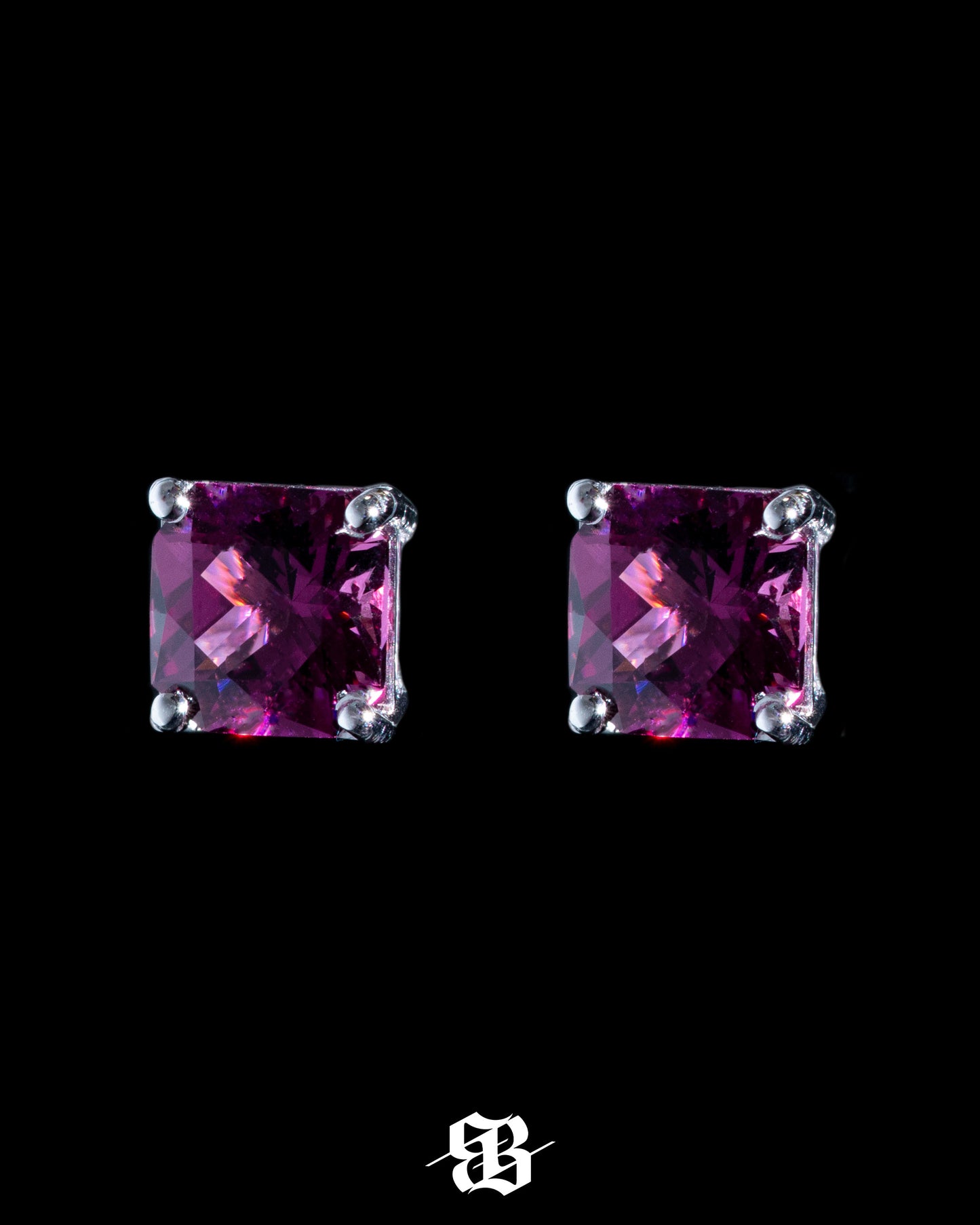Purple Rhodolites Earrings