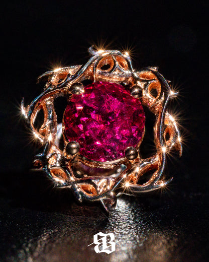 Bernini Signature Crown Of Thorns Rhodolite Earrings